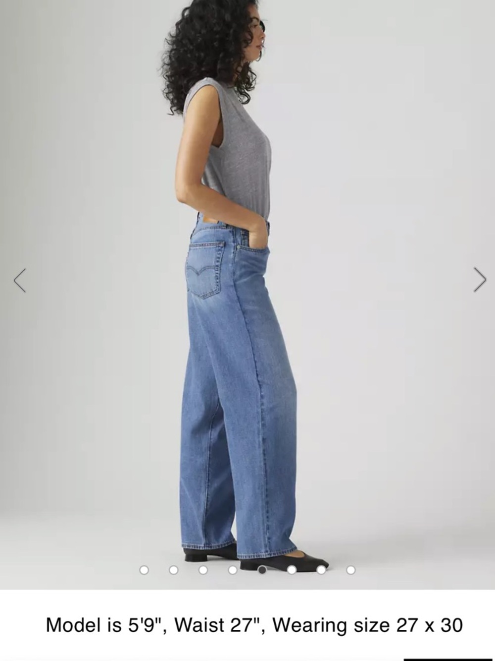Levi's Baggy Dad Jeans in Heavy Check Wash - Picture 6 of 13